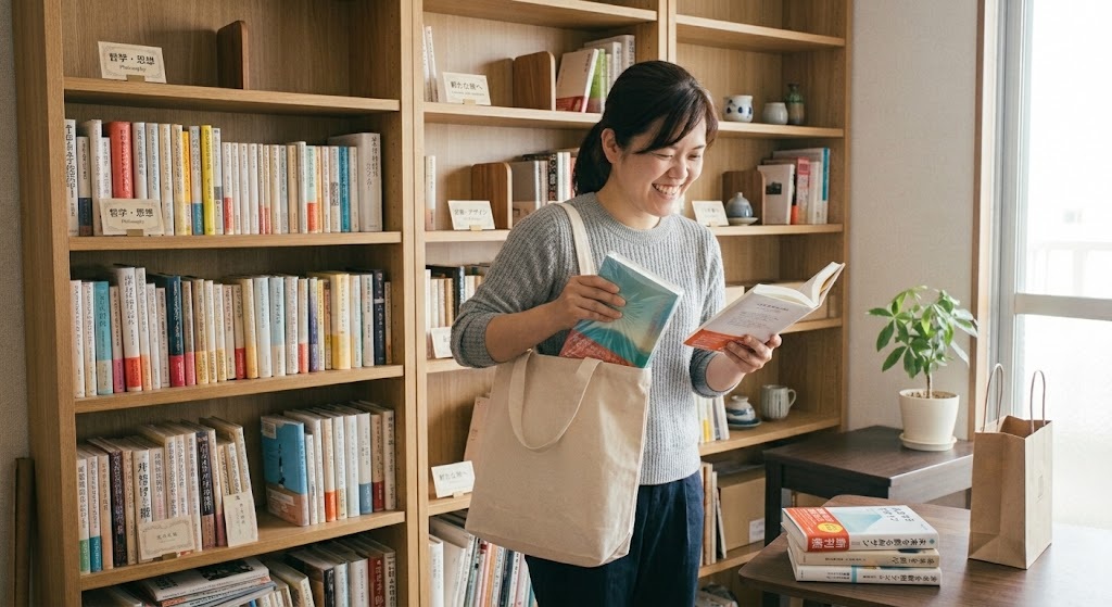 片付いたスッキリしたお部屋と本棚