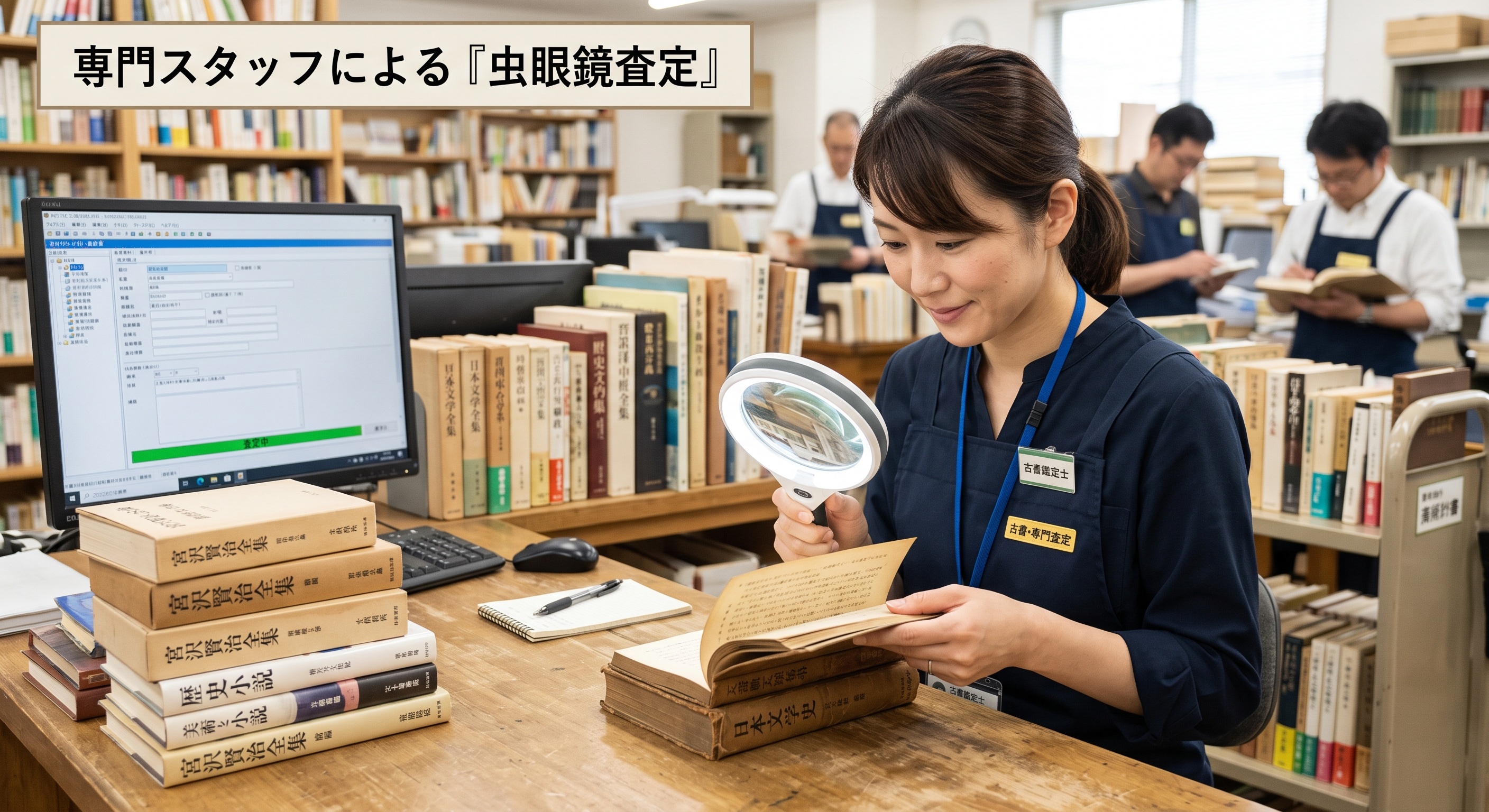 丁寧に1冊ずつ査定